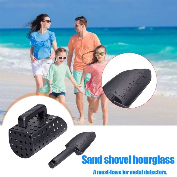 Metal Detector Sand Scoop And Shovel Set Digging Tool(Black)