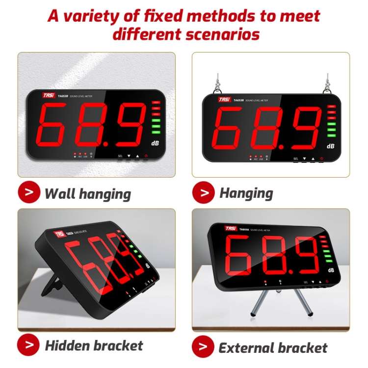 TASI TA653B Large-Screen Noise Meter Wall-Mounted Decibel Meter