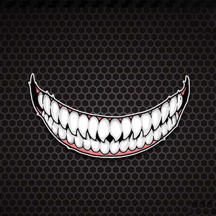 J06 Motorcycle Helmet Sticker Small Teeth