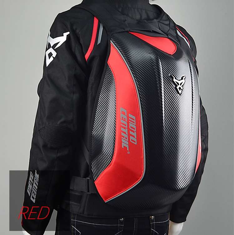 MOTOCENTRIC 11-MC-0077 Motorcycle EVA Turtle Shell Shape Riding Backpack(Red)