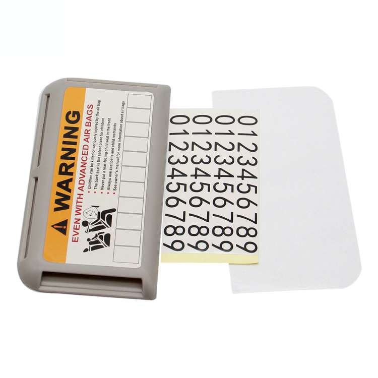 Car Sun Visor Card Holder Pass Fuel Card Holder Parking Number Card(Gray Bagged)