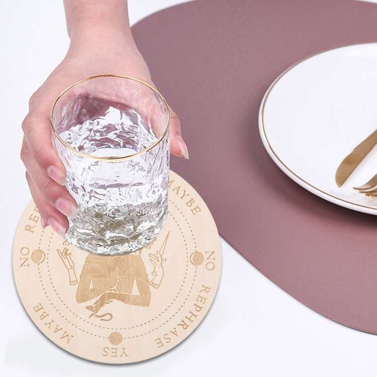 Carving Pattern Round Wood Craft Ouija Board 25cm(7)