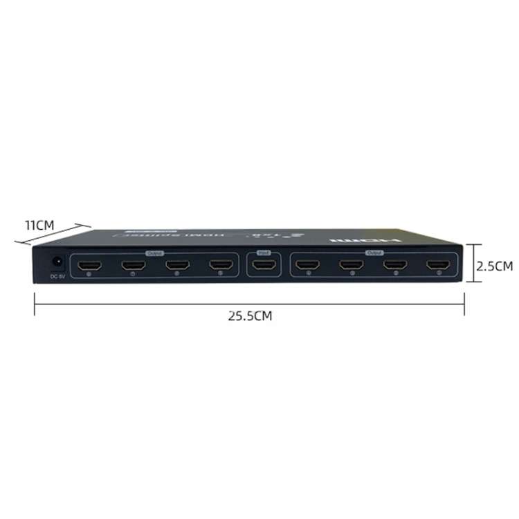 FJGEAR SM4K108 8 Ports HDMI Splitter 4K HD Audio And Video Splitter