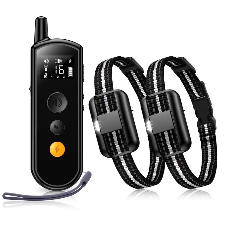 Remote Dog Trainer Rechargeable Waterproof Pet Electric Shock Collar Receiver+Remote Control