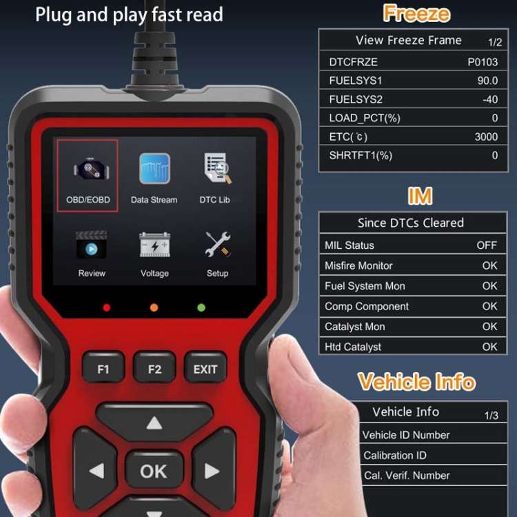 V519 OBD2 Colorful Screen Car Fault Detector
