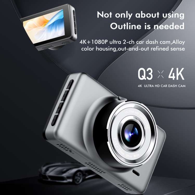 Anytek Q3 4K Driving Recorder WiFi Dual Record Night Vision Sensor Mobile Detection Recorder