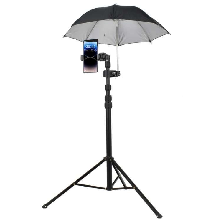 50cm Camera Umbrella Sunshade Adjustable Mobile Phone Parasol With Clip