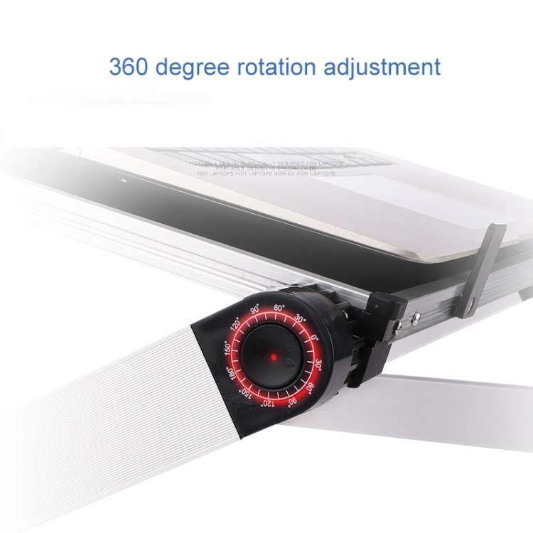 Universal 360 Degree Adjustment Folding Aluminum Alloy Laptop Stand(White)