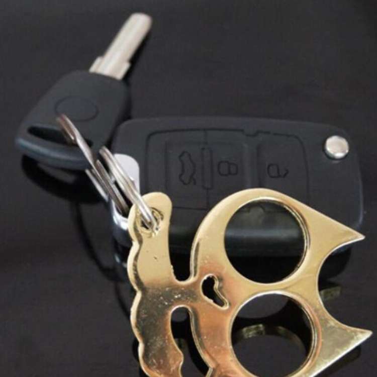 5 PCS Kitty Outdoor Metal Self-defense Keychain Outdoor Self-defense Window Breaking Tool, Size:0.4