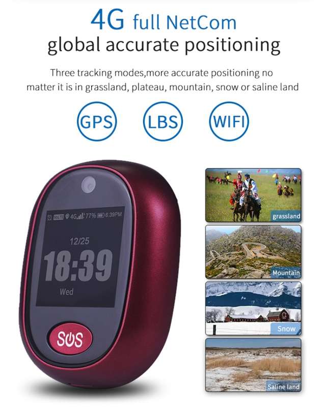 REACHFAR RF-V45-A Mini GPS Smart Tracker Pendant, Support SOS / Camera / Health Management / 4G LTE,