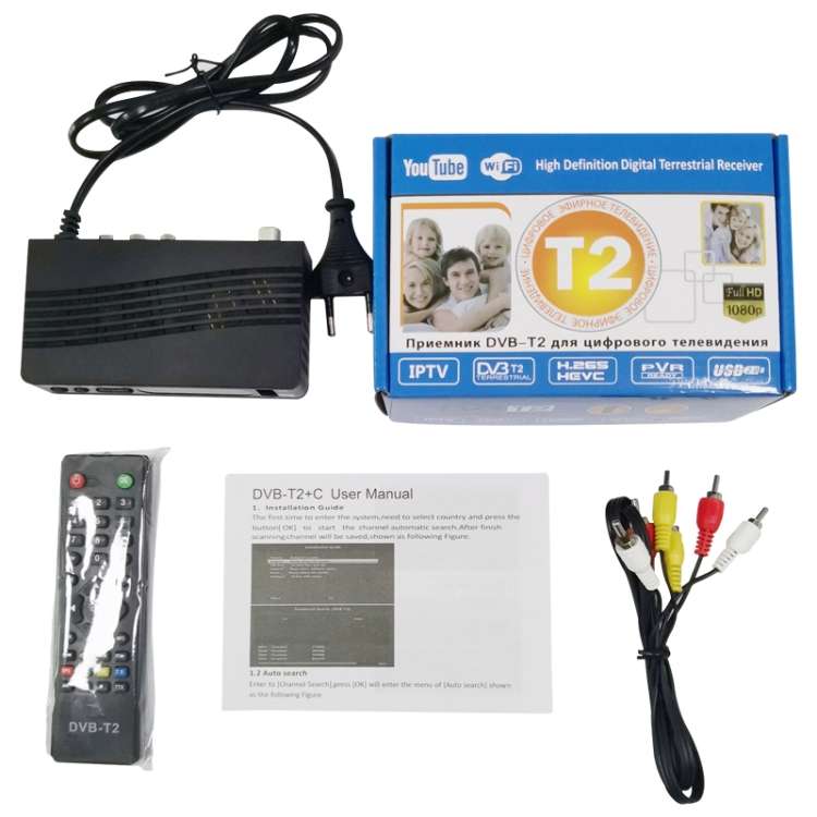 HD-120 DVB-T2 H.265 HD Digital TV Set Top Box, AU Plug