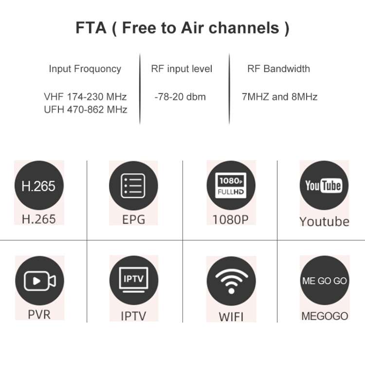 HD-120 DVB-T2 H.265 HD Digital TV Set Top Box, AU Plug