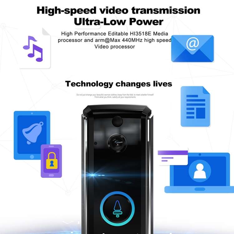M101 WiFi Intelligent Video Doorbell, Support Infrared Night Vision / Motion Detection / Two-way Int