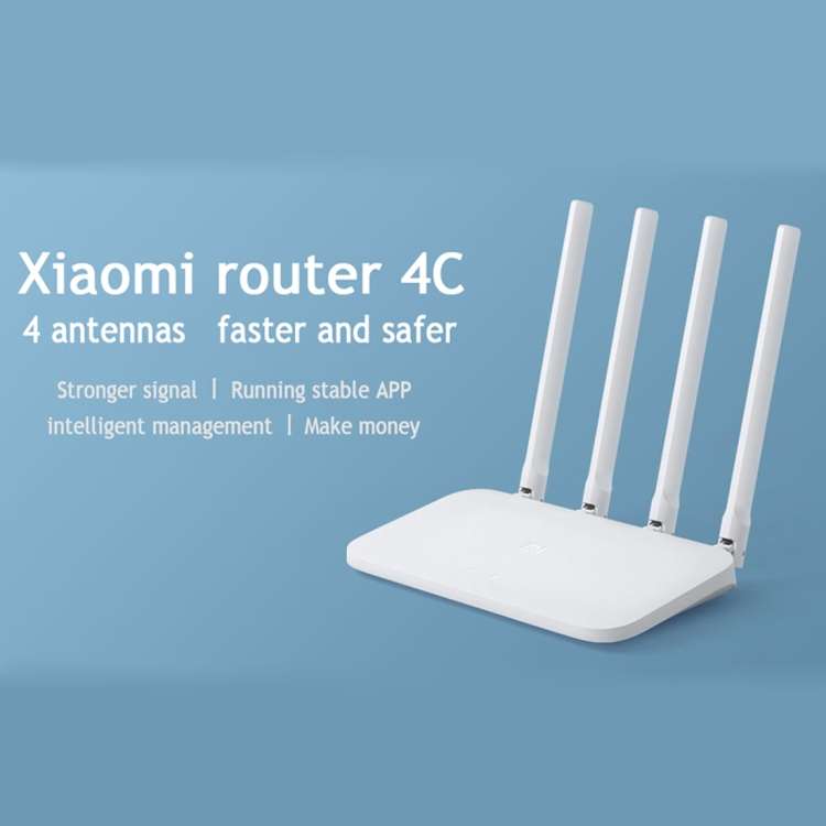 Original Xiaomi Mi WiFi Router 4C Smart APP Control 300Mbps 2.4GHz Wireless Router Repeater with 4 A