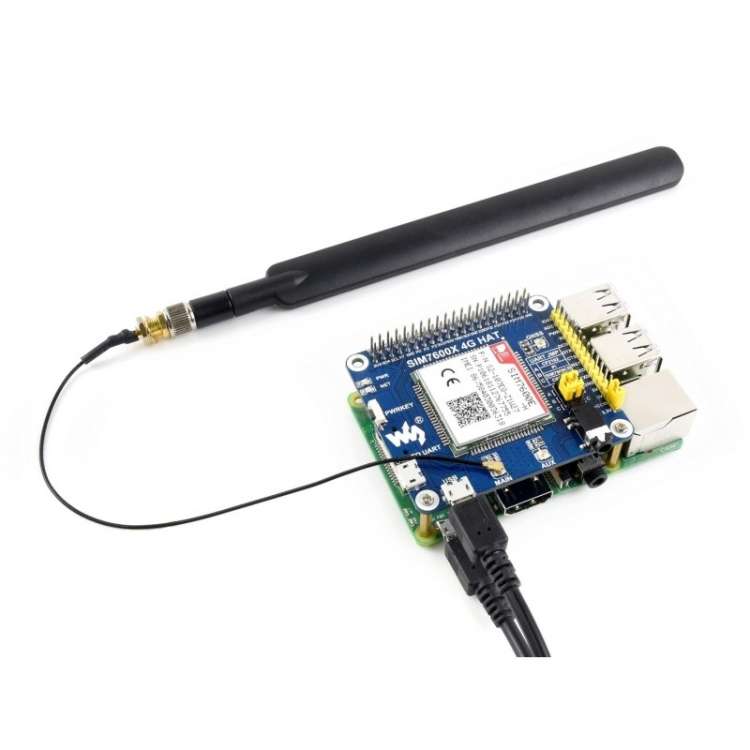 Waveshare 4G / 3G / 2G / GSM / GPRS / GNSS HAT for Raspberry Pi, LTE CAT4, for Southeast Asia, West