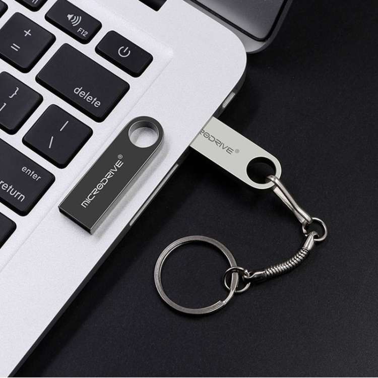 MicroDrive 64GB USB 2.0 Metal Waterproof High Speed U Disk(Pink)