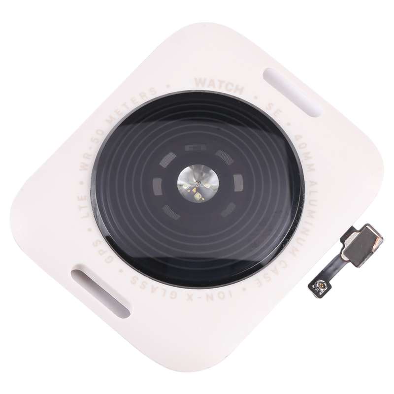 Glass Back Cover With Wireless Charging Coil For Apple Watch Series SE 2022 40mm GPS Edition(Starlig