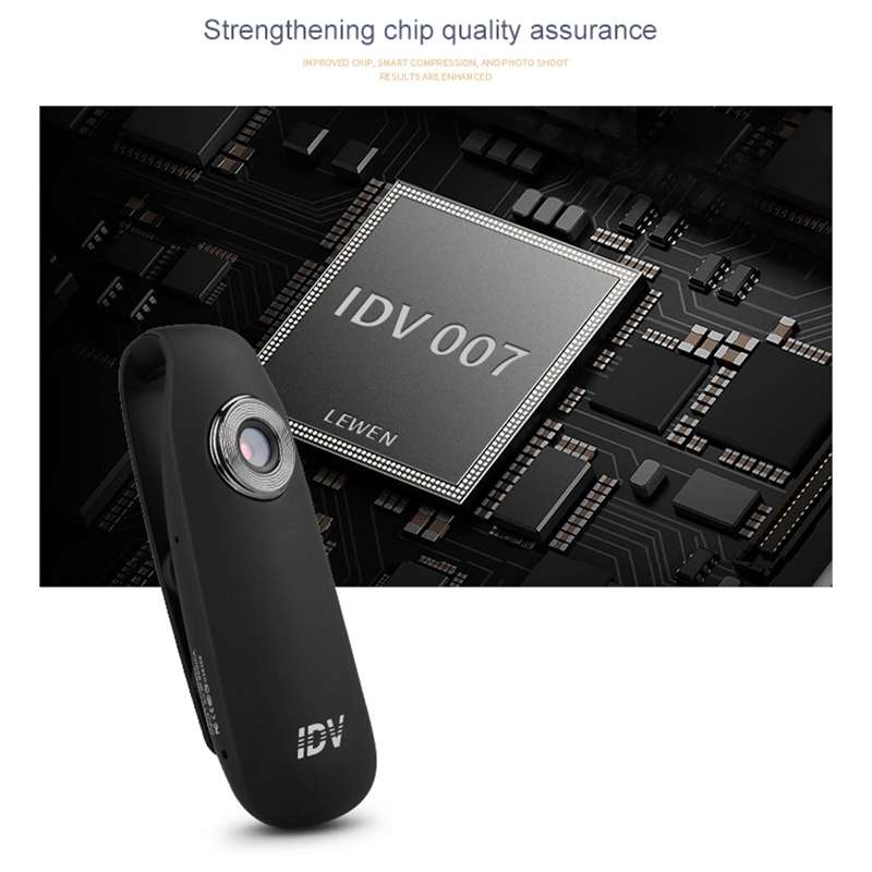 IDV 007 HD 1080P Clip Design Law Enforcement Recorder Portable Mini Monitoring Recorder, Support Mot