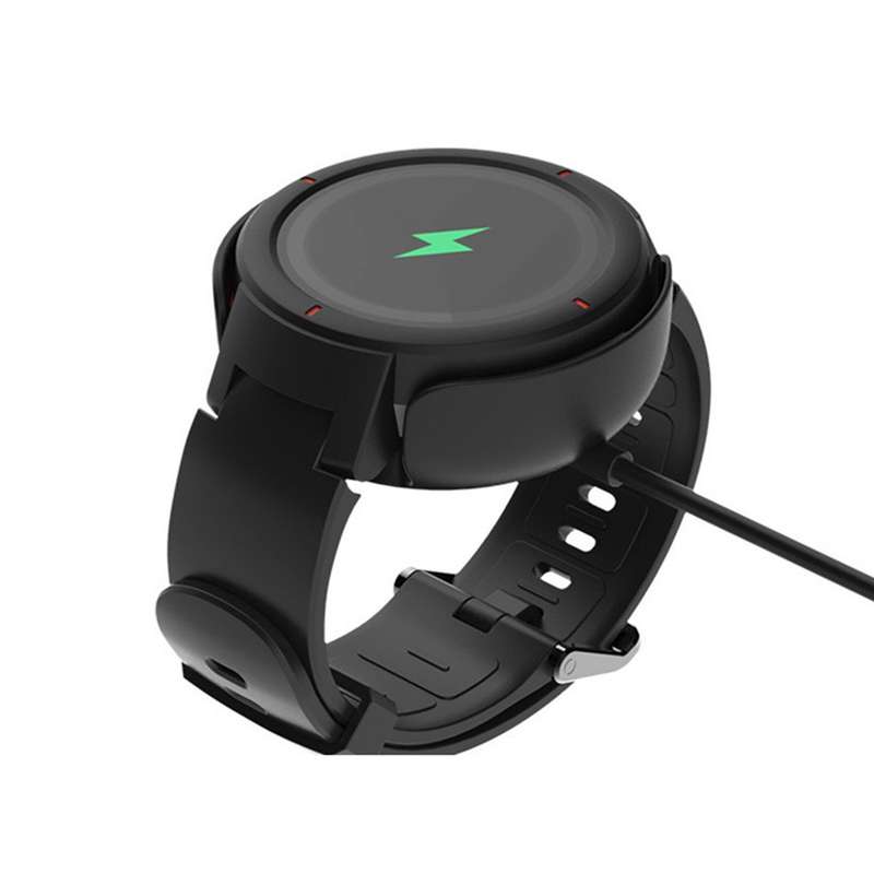 1m Portable Smart Watch Cradle Charger USB Charging Cable for Amazfit A1801(Black)