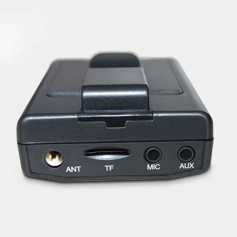 HRD-831 Portable FM Transmitter Receiver, Support TF Card (Black)