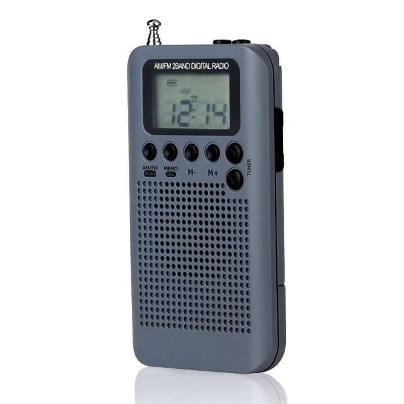 HRD-104 Mini Portable FM + AM Two Band Radio with Loudspeaker(Black)