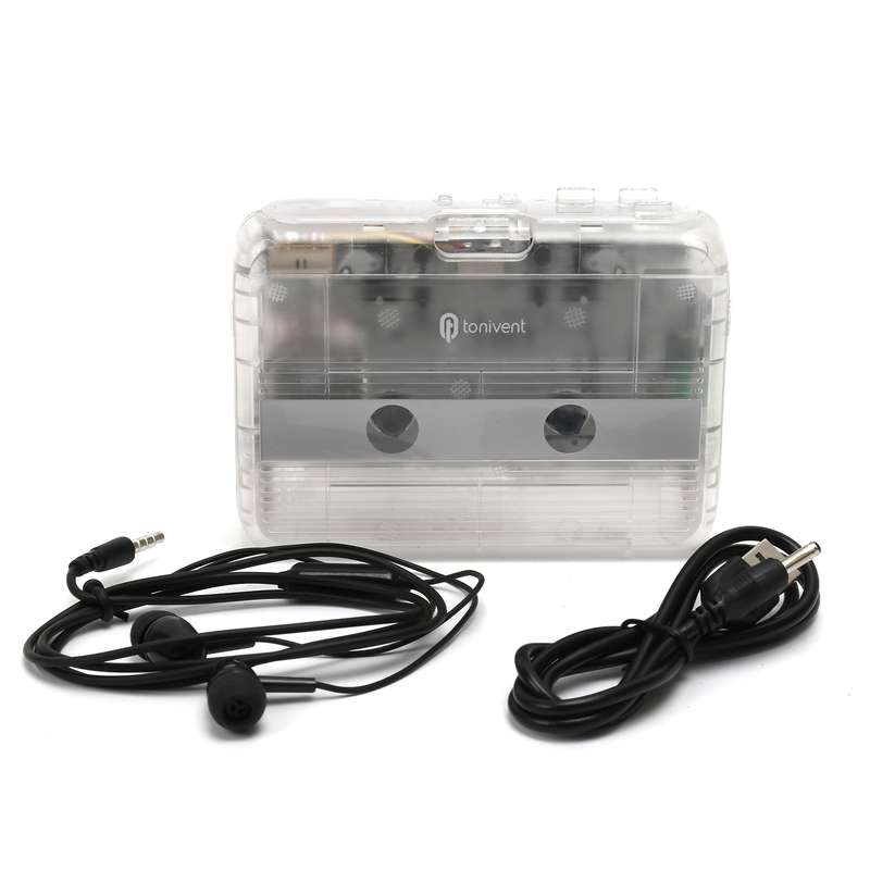 Tonivent TON007B Portable Bluetooth Tape Cassette Player, Support FM / Bluetooth Input and Output(Bl