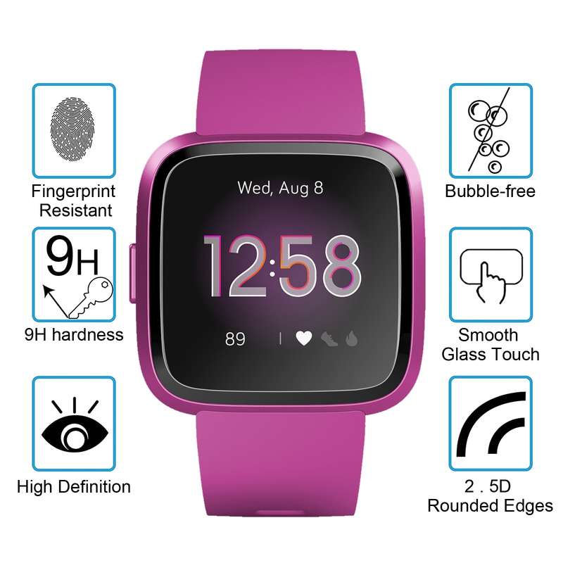 For Fitbit Versa Lite 0.26mm 2.5D 9H Tempered Glass Film Screen Protector