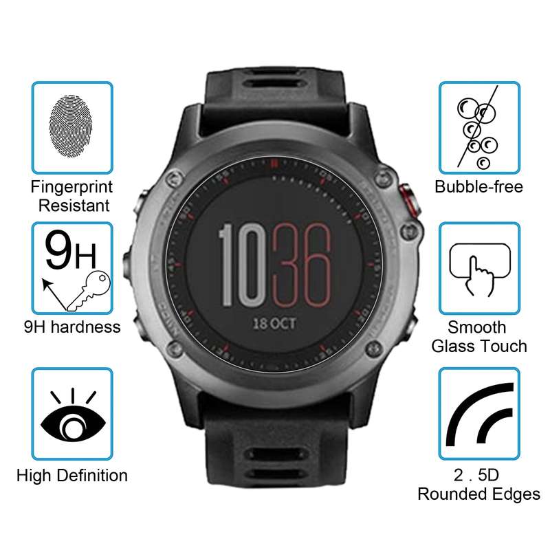 For Garmin Fenix 3 0.26mm 2.5D 9H Tempered Glass Film Screen Protector