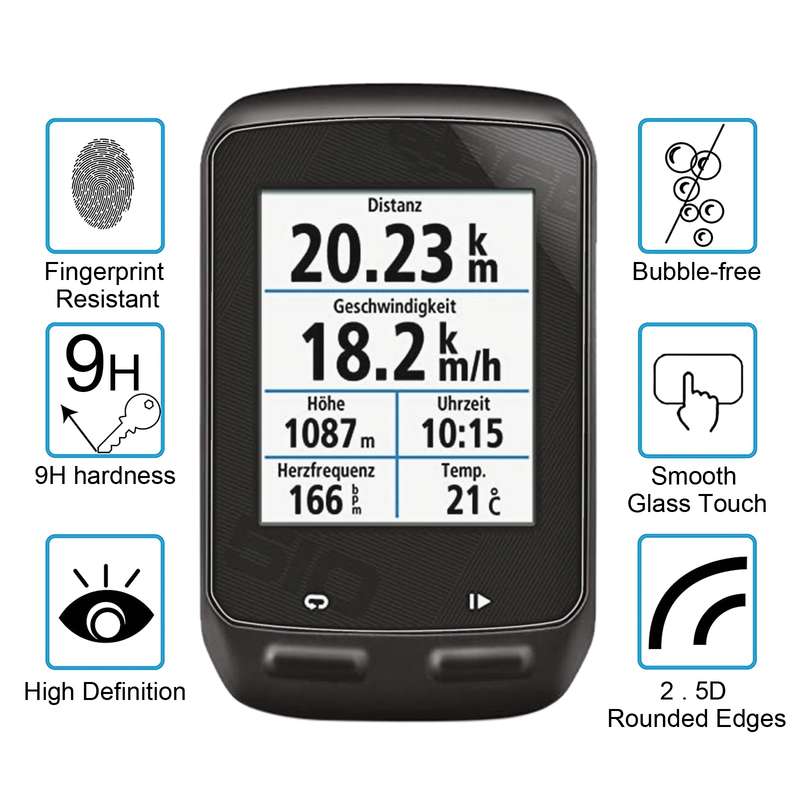 For Garmin Edge 510 0.26mm 2.5D 9H Tempered Glass Film Screen Protector