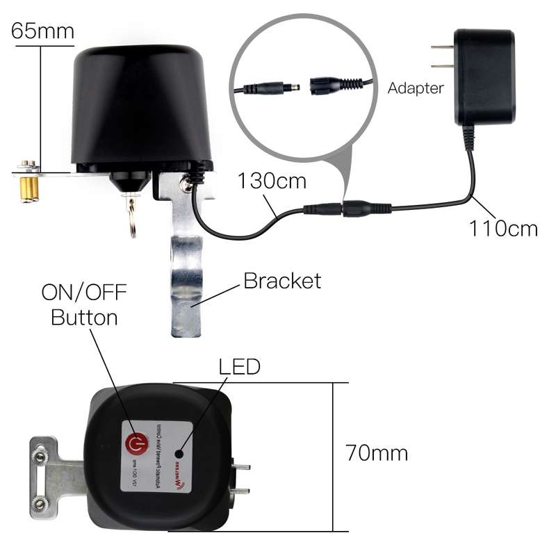 Garden Irrigation Control WIFI Smart Water Gas Valve Switch