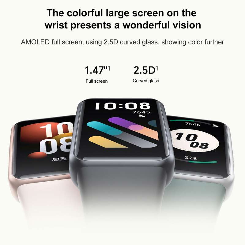Honor Band 7 NFC, 1.47 inch AMOLED Screen, Support Heart Rate / Blood Oxygen / Sleep Monitoring(Blac