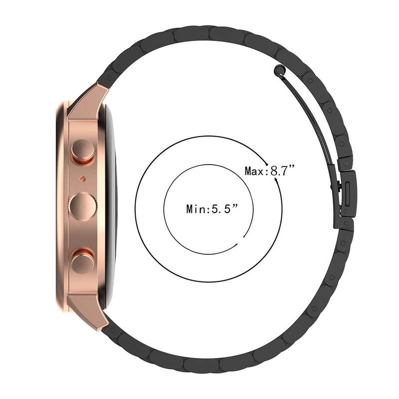 18mm Steel Wrist Strap Watch Band for Fossil Female Sport / Charter HR / Gen 4 Q Venture HR (Colour)