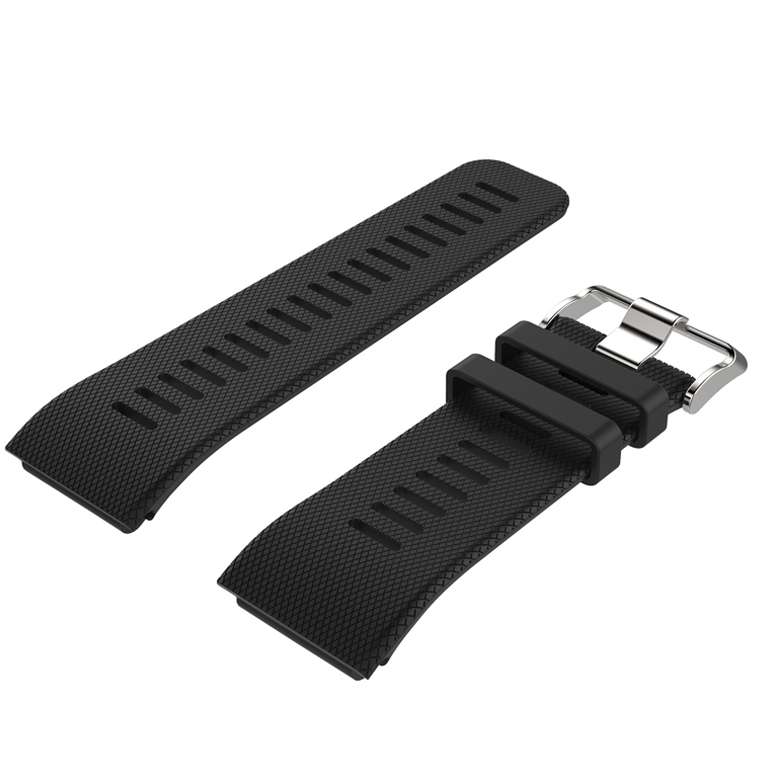 Silicone Sport Watch Band for Garmin Vivoactive HR(Black)
