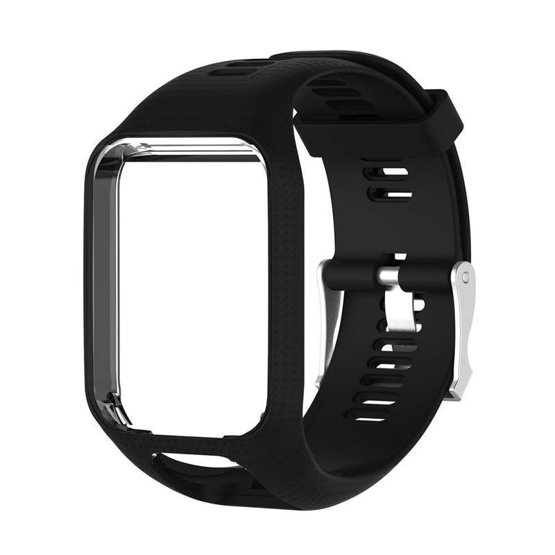 Silicone Sport Watch Band for Tomtom Runner 2/3 Series (Black)