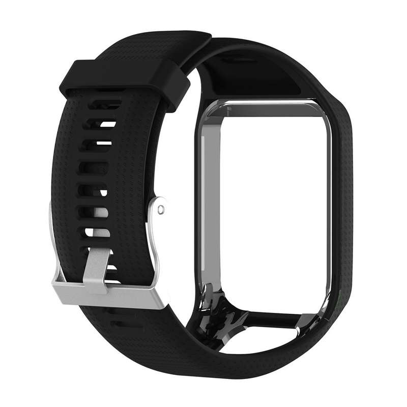 Silicone Sport Watch Band for Tomtom Runner 2/3 Series (Black)