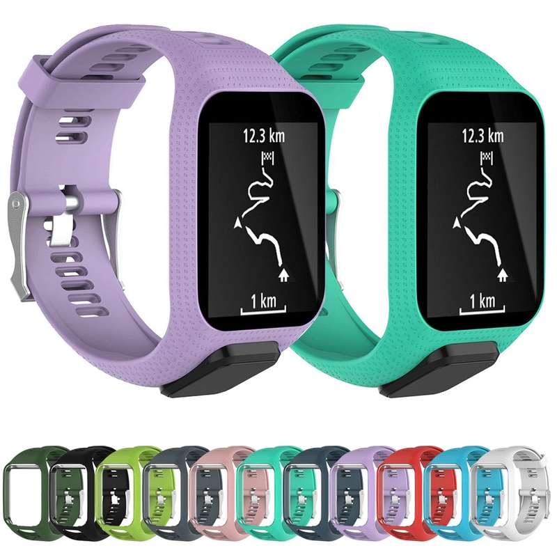 Silicone Sport Watch Band for Tomtom Runner 2/3 Series (Black)
