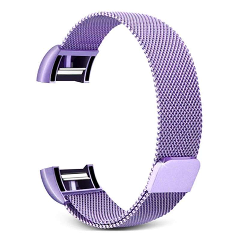 Smart Watch Stainless Steel Watch Band for FITBIT Charge 2, Size: S(Blue)