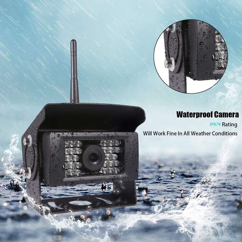 F0503 684 x 512 Effective Pixel HD Waterproof 28 LED IR Night Vision 120 Degree Wide Angle Car / Tr
