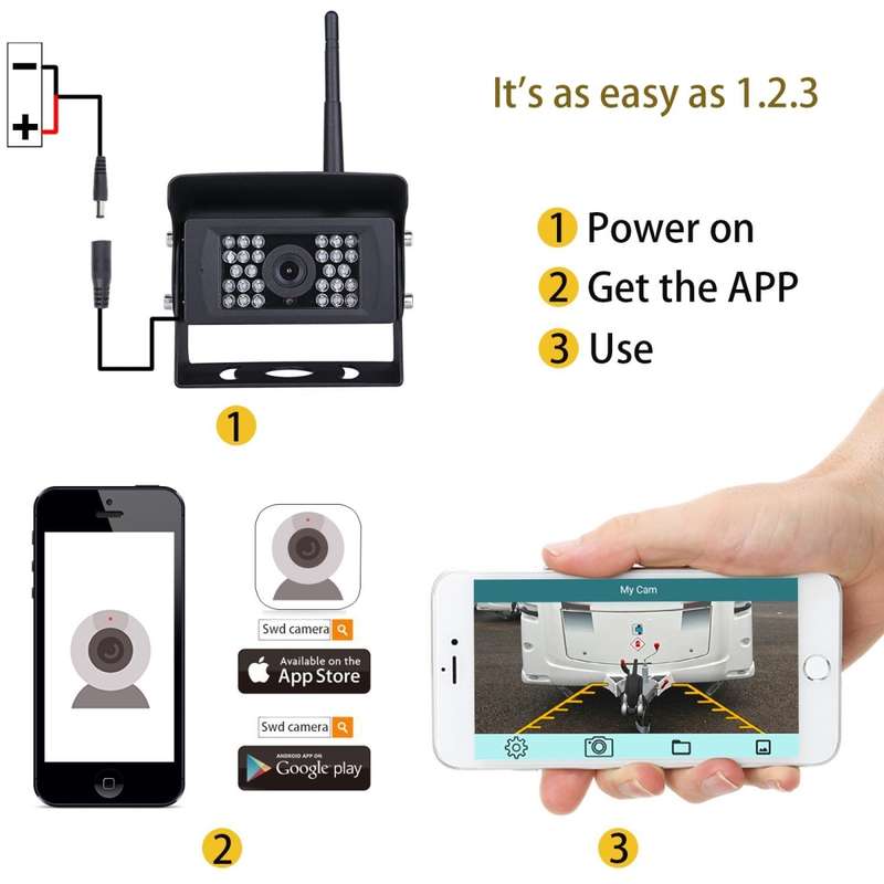 F0503 684 x 512 Effective Pixel HD Waterproof 28 LED IR Night Vision 120 Degree Wide Angle Car / Tr