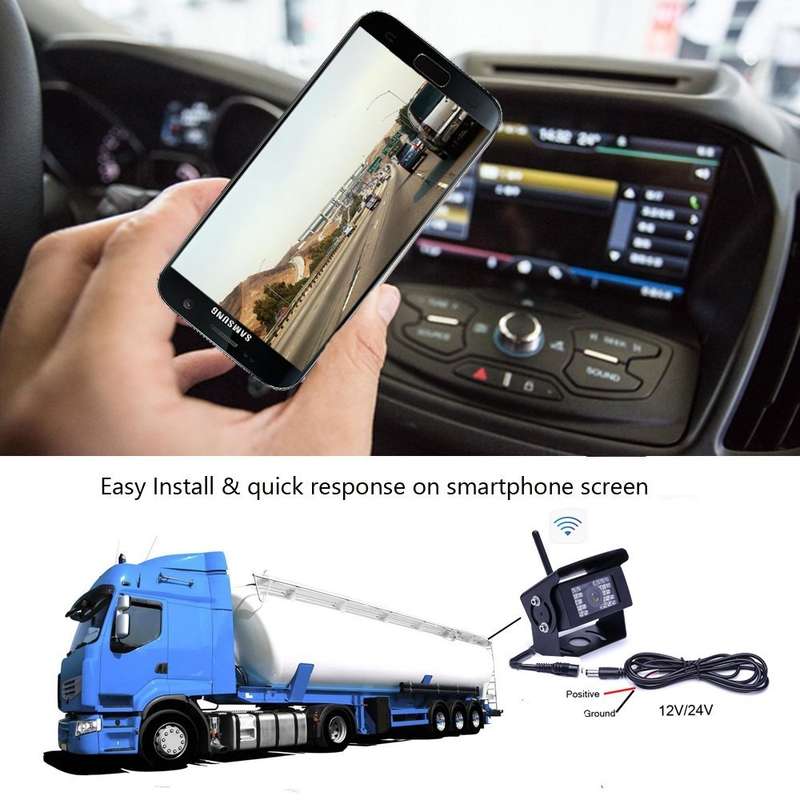 F0503 684 x 512 Effective Pixel HD Waterproof 28 LED IR Night Vision 120 Degree Wide Angle Car / Tr