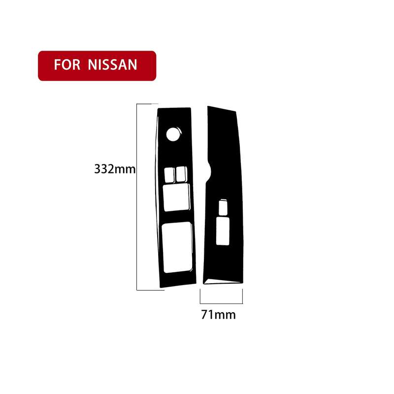 For Nissan 350Z 2003-2005 2pcs Car Window Lift Decorative Sticker, Left Drive