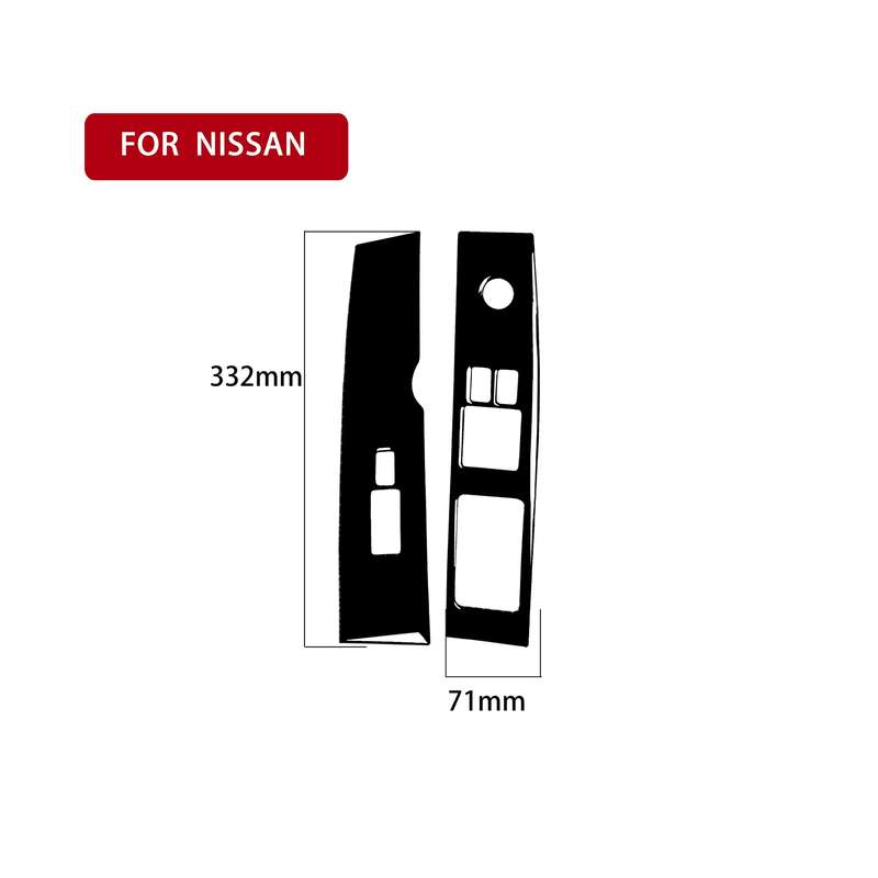 For Nissan 350Z 2003-2005 2pcs Car Window Lift Decorative Sticker, Right Drive