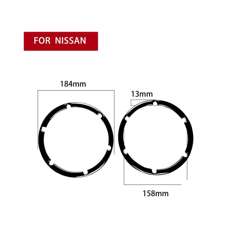 For Nissan 350Z 2003-2009 2pcs Car Hardtop Rear Speaker Horn Decorative Sticker, Left and Right Driv