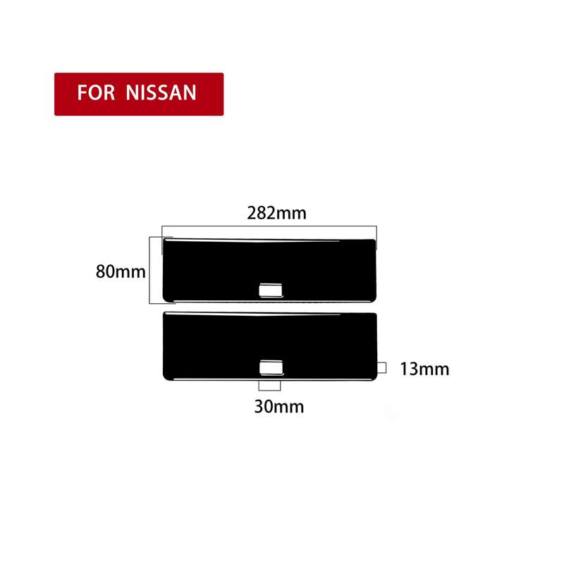 For Nissan 350Z 2003-2009 2pcs Car Rear Storage Box Sticker, Left and Right Drive Universal