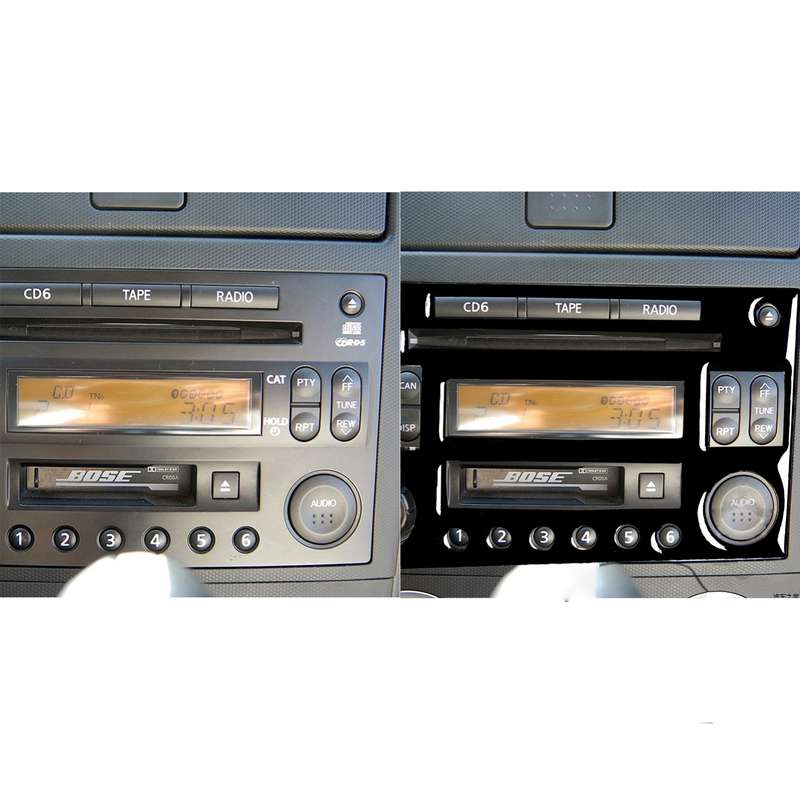 For Nissan 350Z 2003-2009 Car CD Radio Playback Panel Decorative Stickers, Left and Right Drive Univ