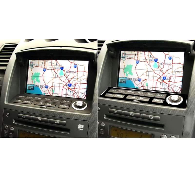 For Nissan 350Z 2003-2009 Car Navigation Keys Decorative Stickers, Left and Right Drive Universal