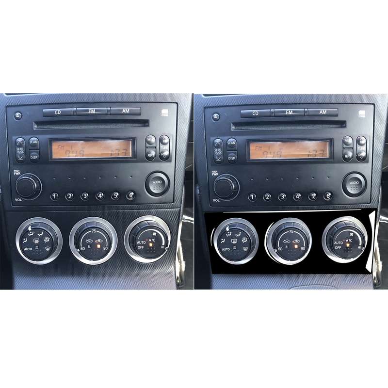 For Nissan 350Z 2003-2009 Car Air Conditioning Adjustment Decorative Stickers, Left and Right Drive