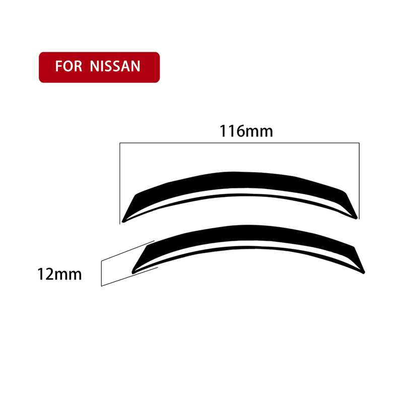 For Nissan 350Z 2003-2009 2pcs Car Air Outlet Decorative Stickers, Left and Right Drive Universal