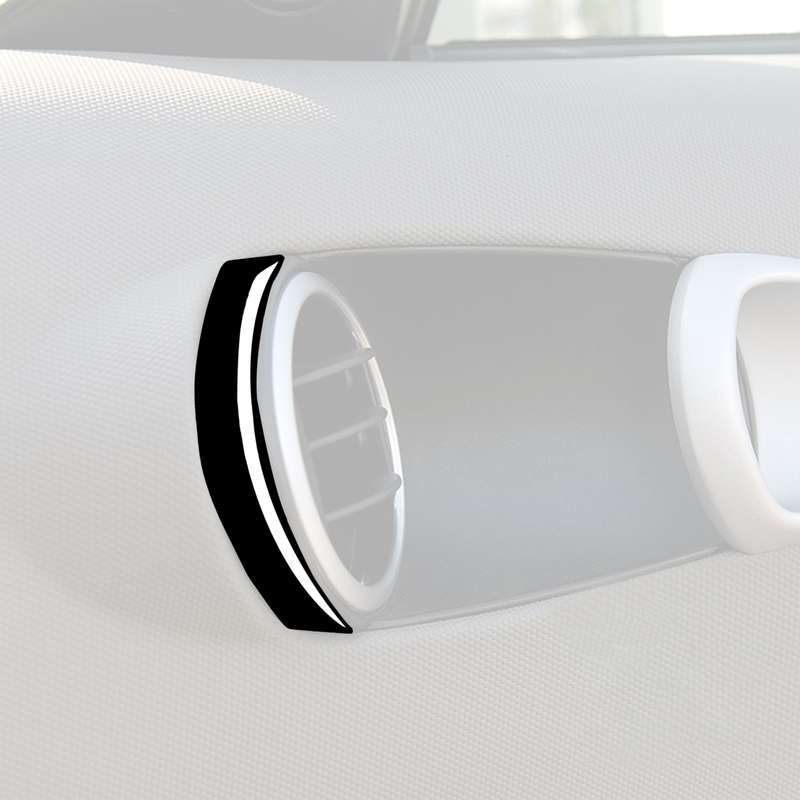 For Nissan 350Z 2003-2009 2pcs Car Air Outlet Decorative Stickers, Left and Right Drive Universal