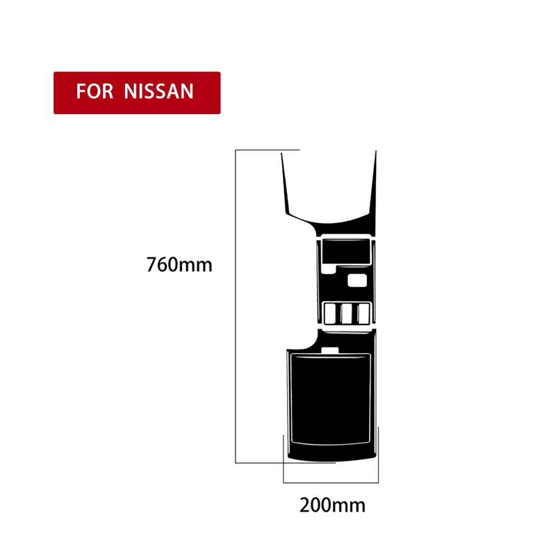 For Nissan 350Z 2003-2005 4pcs Car Central System Control Type A Decorative Stickers, Left and Right